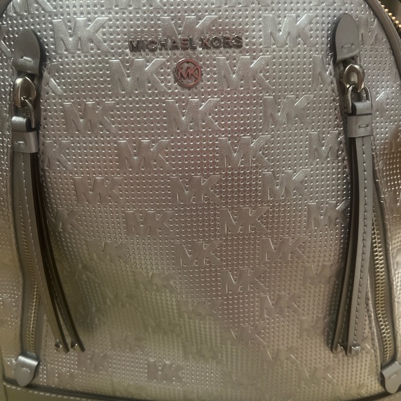 NWT Michael Kors medium size silver backpack NWT - Picture 7 of 7